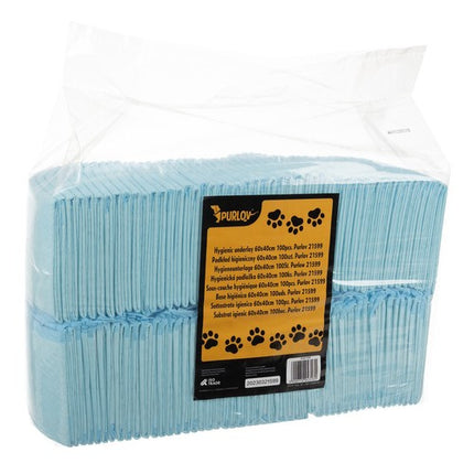Puppy Trainingspads 100 Stuks 60 x 40 cm – Puppy Onderleggers – Zindelijkheidstraining – Absorberende Puppy Pads – Inclusief 30 Poepzakjes