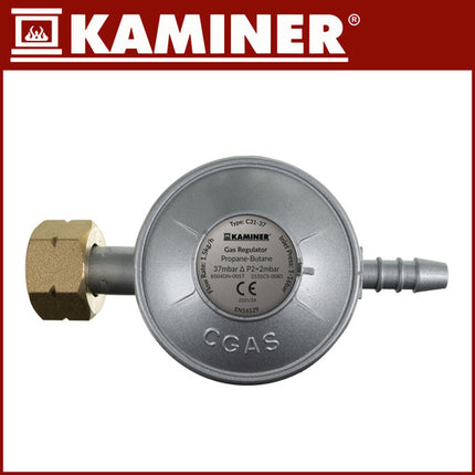 KAMINER Opvouwbare Gaskachel met Wielen – 4200W LPG Kachel – 3-standen Verwarming – Inclusief Gasslang & Reductiestuk – Verwarmt tot 60m²