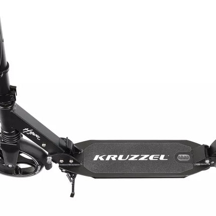 2de kansje Kruzzel hyperion step voor volwassenen met vering en schijfremmen tot 100kg - opvouwbaar - grote wielen - ideaal voor the last mile - zwart