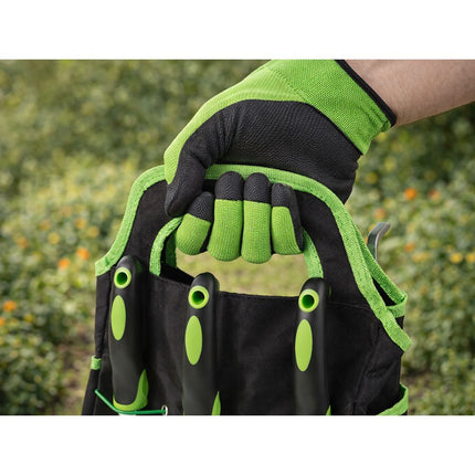 Gereedschapstas Tuin Groot – Tuingereedschap Tas – Gereedschap Organizer – Opbergtas voor Tuingereedschap, Werkplaats, Garage en Klussen – Zwart/Groen