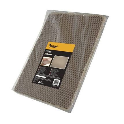Kattenbakmat XXL 75 x 55 cm – Dubbele Laag Honingraat – Kattenbak Uitloopmat – Waterdicht – Antislip – Beige