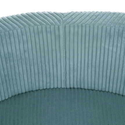 Plushnest Luxe Ronde Ballenbak voor Kinderen en Baby's - Ballenbad 90x30cm Blauw Corduroy - 200 Kleurrijke Ballen 6cm Parelmoer, Mint, Goud