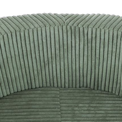 Plushnest Luxe Ronde Ballenbak voor Kinderen en Baby's - Ballenbad 90x30cm Groen Corduroy - 200 Kleurrijke Ballen 6cm Parelmoer, Mint, Goud