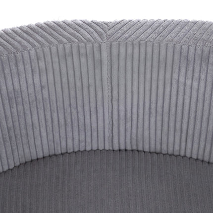 Plushnest Luxe Ronde Ballenbak voor Kinderen en Baby's - Ballenbad 90x30 Lichtgrijs Corduroy - 200 Kleurrijke Ballen 6cm Parelmoer Lichtblauw Zilver