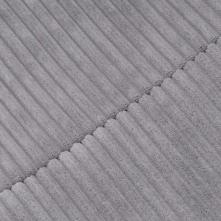 Plushnest Luxe Ronde Ballenbak voor Kinderen en Baby's - Ballenbad 90x30 Lichtgrijs Corduroy - 200 Kleurrijke Ballen 6cm Parelmoer Lichtblauw Zilver