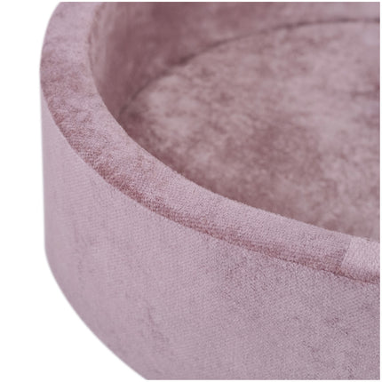 Trendmix Luxe Ronde Ballenbak voor Kinderen en Baby's – Ballenbad 90x30 cm – Roze Premium Chenille – 200 Kleurrijke Ballen 6 cm Parel, Lichtroze & Goud
