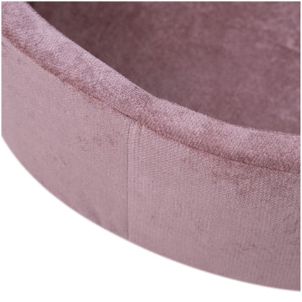 Trendmix Luxe Ronde Ballenbak voor Kinderen en Baby's – Ballenbad 90x30 cm – Roze Premium Chenille – 200 Kleurrijke Ballen 6 cm Parel, Lichtroze & Goud