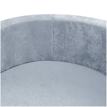 Trendmix Luxe Ronde Ballenbak voor Kinderen en Baby's – Ballenbad 90x30 cm – Blauw Premium Chenille – 200 Kleurrijke Ballen 6 cm Parel, Blauw & Goud