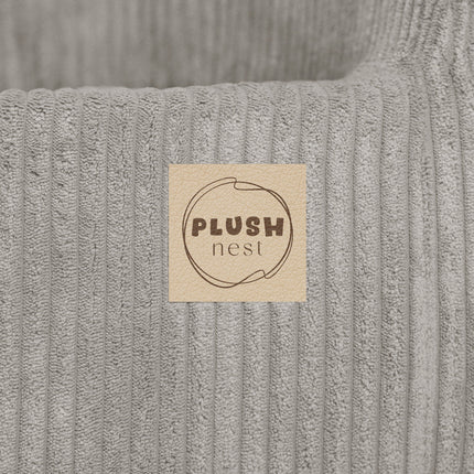 Plush Nest Kinderfauteuil Beige Corduroy – Peuterstoel Zacht & Licht – 12+ maanden – 40x53 cm