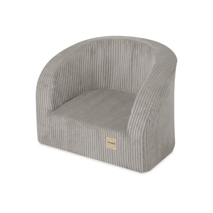 Plush Nest peuterstoel in beige ribstof – ergonomisch en lichtgewicht