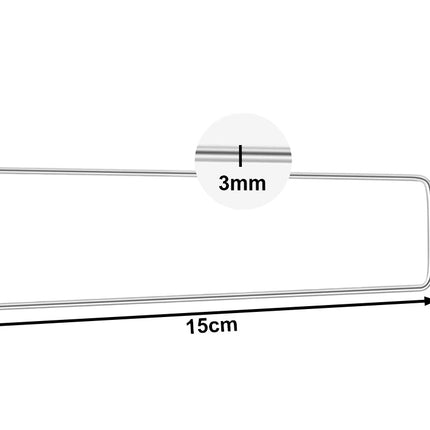 Grondpennen 10 Stuks 15 cm – Grondankers voor Antiworteldoek, Onkruiddoek, Worteldoek en Agrotextiel – Metalen U-Pinnen