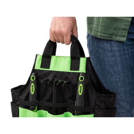 Gereedschapstas Tuin – Tuingereedschap Tas – Gereedschap Organizer – Grote Opbergtas voor Tuingereedschap, Werkplaats, Garage en Klussen – Zwart/Groen