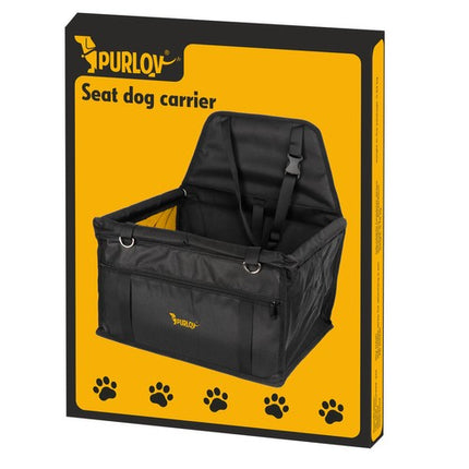Purlov luxe opvouwbare autostoel voor de hond zwart - Waterdicht en makkelijk schoonmaken