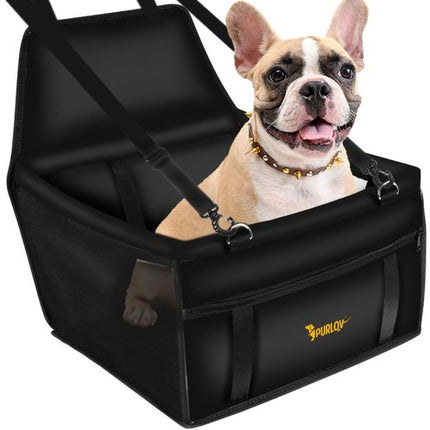 Purlov luxe opvouwbare autostoel voor de hond zwart - Waterdicht en makkelijk schoonmaken