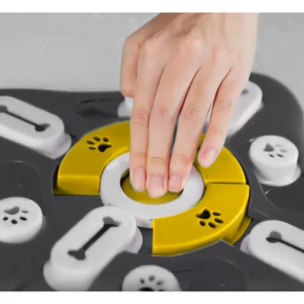 Interactieve hondenpuzzel en slow feeder anti schrokbak met geluid zwart
