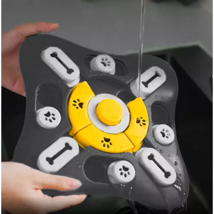 Interactieve hondenpuzzel en slow feeder anti schrokbak met geluid zwart