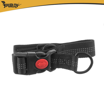 Handsfree Hondenriem met Heupgordel – Schokdempende Hondenriem – Reflecterend – Tot 50 kg – Heuptas – Zwart/Geel