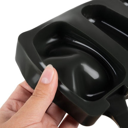 Ruhhy Siliconen IJsjesvorm – 4 IJsjes van 80 ml – Inclusief 50 Houten Stokjes – Flexibel & Herbruikbaar – Zwart