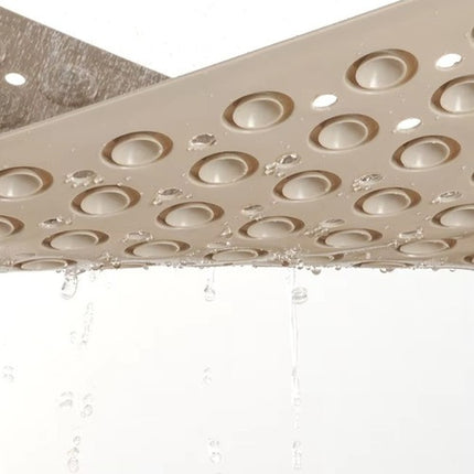 Ruhhy Anti-Slip Bad- & Douchemat – Beige – Massagefunctie, Zuignappen, Waterdicht, Snel Droog, 36 × 69 cm