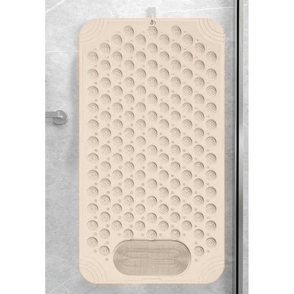 Ruhhy Anti-Slip Bad- & Douchemat – Beige – Massagefunctie, Zuignappen, Waterdicht, Snel Droog, 36 × 69 cm