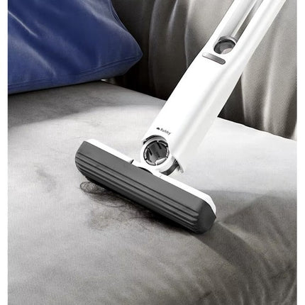 Ruhhy Compacte Mini-Mop – Streeploos Ramen & Spiegels Wassen – Waterinjectiesysteem – 2 Duurzame Klikpads – Ergonomische Handgreep – Wit