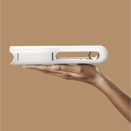 Ruhhy Compacte Mini-Mop – Streeploos Ramen & Spiegels Wassen – Waterinjectiesysteem – 2 Duurzame Klikpads – Ergonomische Handgreep – Wit