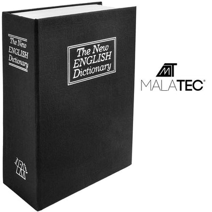 Malatec Verborgen Kluis in Boek – Discrete Opbergkluis – Stalen Binnenkast – Sleutelslot – 18 × 11,5 × 5,6 cm