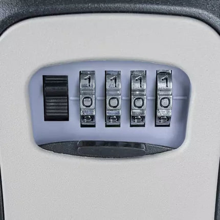 Sleutelkluis met Code – Sleutel Safe voor Buiten – Wandmontage – 4 Cijferig Codeslot – Zwart/Grijs