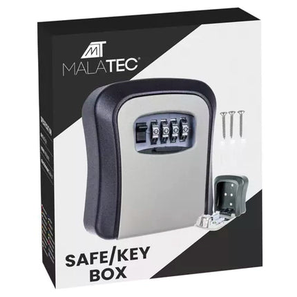 Sleutelkluis met Code – Sleutel Safe voor Buiten – Wandmontage – 4 Cijferig Codeslot – Zwart/Grijs