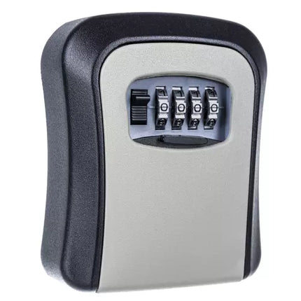 Sleutelkluis met Code – Sleutel Safe voor Buiten – Wandmontage – 4 Cijferig Codeslot – Zwart/Grijs