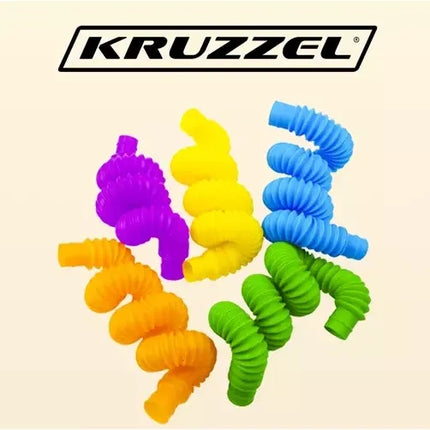 Kruzzel Sensorische Buizen 20 Stuks – Kleurrijke Fidget Toys – Ontspanning, Creativiteit & Motorische Ontwikkeling
