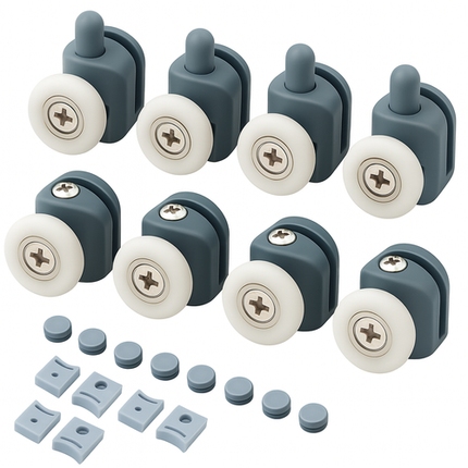 Douchecabine Wielen Set 8 Stuks – Universele Douchedeur Rollen – Complete Vervangingsset Voor Douchecabine