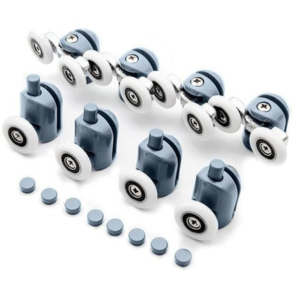Douchecabine Wielen Set 8 Stuks – Douchedeur Rollen 24 mm – Vervangingsset Voor Douchecabine – Universeel