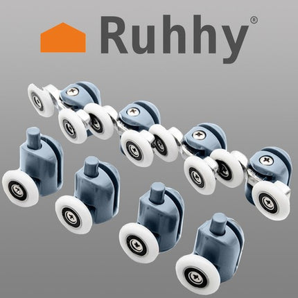Douchecabine Wielen Set 8 Stuks – Douchedeur Rollen 24 mm – Vervangingsset Voor Douchecabine – Universeel
