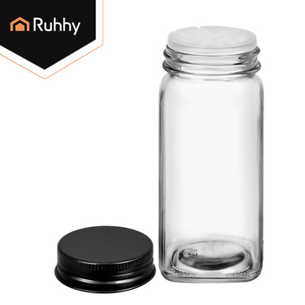 Kruidenpotjes Set 24 Stuks – Glazen Kruidenpotjes 120 ml – Inclusief Etiketten, Trechter en Doseerdoppen