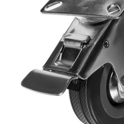 Zwenkwielen Set 75 mm – 4 Stuks met Rem – Transportwielen tot 220 kg – Rubberen Meubelwielen voor Trolley, Werkbank & Meubels - Voordeelstore.nl