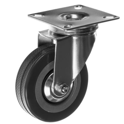 Zwenkwielen Set 75 mm – 4 Stuks met Rem – Transportwielen tot 220 kg – Rubberen Meubelwielen voor Trolley, Werkbank & Meubels - Voordeelstore.nl