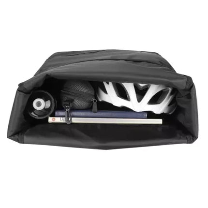 Trizand Multifunctionele Enkele Fietstas met Roltop 15-20 Liter - Shopper Schoudertas met Draagband - Zwart