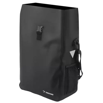 Trizand Multifunctionele Enkele Fietstas met Roltop 15-20 Liter - Shopper Schoudertas met Draagband - Zwart