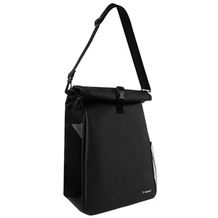 Trizand Multifunctionele Enkele Fietstas met Roltop 15-20 Liter - Shopper Schoudertas met Draagband - Zwart
