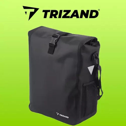 Trizand Multifunctionele Enkele Fietstas met Roltop 15-20 Liter - Shopper Schoudertas met Draagband - Zwart