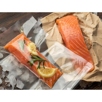 Vacuümzakken 20 × 30 cm – Set van 50 – Gekartelde Folie – Dubbelzijdig – Voedselveilig – Diep Reliëfpatroon