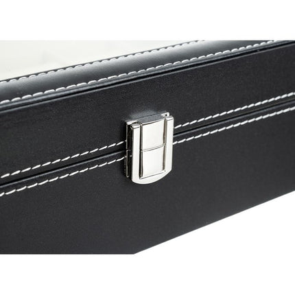 Horloge Organizer 12 Vakken – Horlogedoos Met Glasdeksel – Opbergdoos Voor Horloges, Armbanden en Sieraden – Zwart