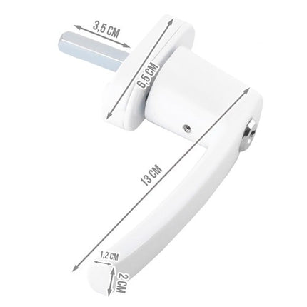 Malatec Vergrendelbare Raamkruk – Met Sleutel – Kinderveilig & Inbraakwerend – Universeel Links/Rechts – Wit