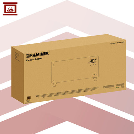 Kaminer Zelva Elektrische Glazen Verwarming – 2500W – WiFi & Afstandsbediening – Slimme Glazen Radiator – Zwart