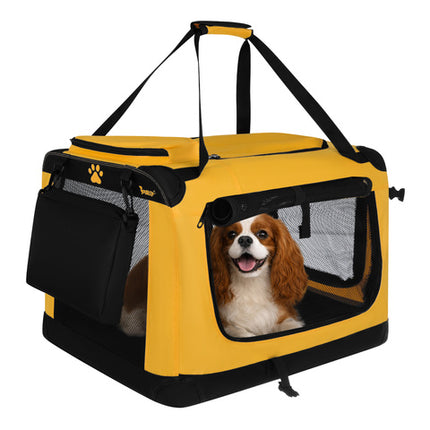 Purlov Opvouwbare Hondenbench – Honden Transporttas – Reisbench voor Hond en Kat – 60 x 42 x 44 cm – Tot 25 kg