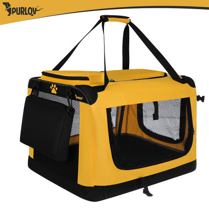 Purlov Opvouwbare Hondenbench – Honden Transporttas – Reisbench voor Hond en Kat – 60 x 42 x 44 cm – Tot 25 kg