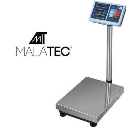 Malatec Digitale Platformweegschaal - Elektronische Pakket Weegschaal - Tot 100 kg Nauwkeurigheid 50 g