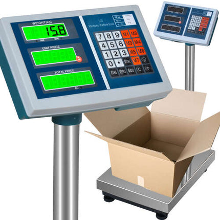 Malatec Digitale Platformweegschaal - Elektronische Pakket Weegschaal - Tot 100 kg Nauwkeurigheid 50 g