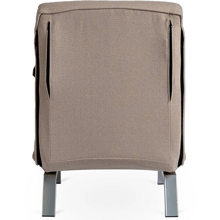 2de kansje Mebel Elite Bart Luxe 3-in-1 Uitklapbare Slaapstoel Beige - Inklapbare Slaapbank Met 5 Standen Verstelbare Rugleuning - Belastbaar Tot 125 kg - Moderne Slaapfauteuil - Logeerbed